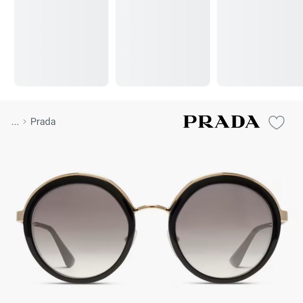 Prada Prada PR 50TS Black Round Sunglasses